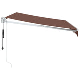 Markis automatiskt infällbar brun 300x250 cm