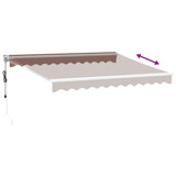 Markis automatiskt infällbar brun 300x250 cm