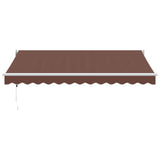 Markis automatiskt infällbar brun 350x250 cm