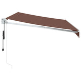 Markis automatiskt infällbar brun 350x250 cm