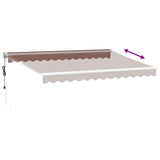 Markis automatiskt infällbar brun 350x250 cm