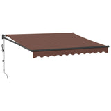 Markis automatiskt infällbar brun 300x250 cm
