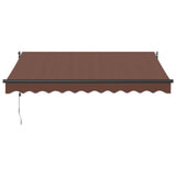 Markis automatiskt infällbar brun 300x250 cm