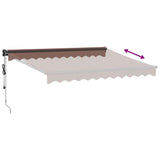 Markis automatiskt infällbar brun 300x250 cm