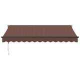 Markis automatiskt infällbar brun 350x250 cm
