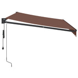 Markis automatiskt infällbar brun 350x250 cm