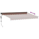 Markis automatiskt infällbar brun 350x250 cm