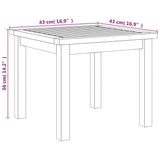 Caféset 3 delar beige konstrotting och akaciaträ