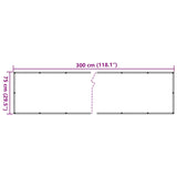 Insynsskydd för balkong gräddvit 300x75 cm PVC