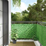 Insynsskydd för balkong växtmotiv grön 400x75 cm PVC
