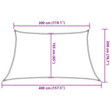 Solsegel 160 g/m² trapezoid ljusgrå 3/4x2 m HDPE
