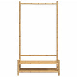 Klädställ med hyllor 103x40x183 cm bambu