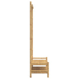 Klädställ med hyllor 103x40x183 cm bambu