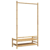 Klädställ med hyllor 103x40x183 cm bambu