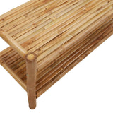 Klädställ med hyllor 103x40x183 cm bambu