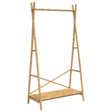 Klädställ med hylla 102x50x190 cm bambu