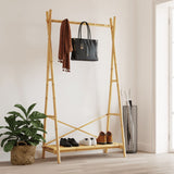 Klädställ med hylla 102x50x190 cm bambu