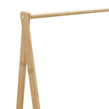 Klädställ med hyllor och hjul 106x34x106,5 cm bambu