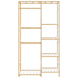 Klädställ med hyllor 100x50x184,5 cm bambu