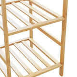 Klädställ med hyllor 100x50x184,5 cm bambu