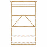 Klädställ med hyllor 110x40x180 cm bambu