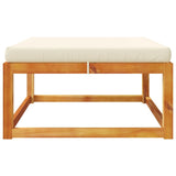 Fotpall för trädgården 65x65x29 cm massivt akaciaträ