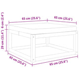 Fotpall för trädgården 65x65x29 cm massivt akaciaträ