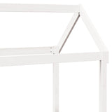 Dagbädd med bänk och tak vit 90x190 cm massiv furu