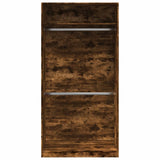 Klädskåp rökfärgad ek 100x50x200 cm konstruerat trä