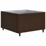 Loungegrupp 10 delar med brun dynor konstrotting