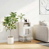 Sängbord vit 36x39x78 cm kallvalsat stål