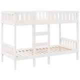 Våningssäng vit 80x200 cm massiv furu