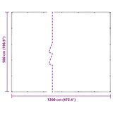 Klar presenning med öljetter 5x12 m PVC