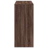 Barbord med hylla brun ek 124x46x103,5 cm konstruerat trä