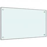 Stänkskydd 2 st vit 70x40 cm härdat glas