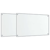Stänkskydd 2 st transparent 70x60 cm härdat glas