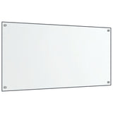 Stänkskydd 2 st transparent 80x40 cm härdat glas