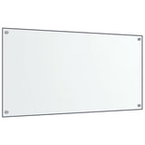 Stänkskydd 2 st transparent 80x50 cm härdat glas