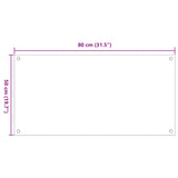 Stänkskydd 2 st transparent 80x50 cm härdat glas