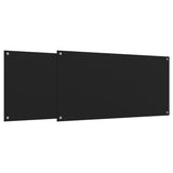 Stänkskydd 2 st svart 80x60 cm härdat glas