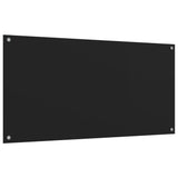 Stänkskydd 2 st svart 80x60 cm härdat glas