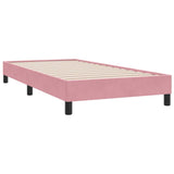 Ramsäng med madrass rosa 80x210 cm sammet