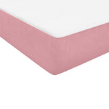 Ramsäng med madrass rosa 80x210 cm sammet