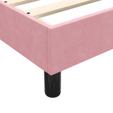 Ramsäng med madrass rosa 80x210 cm sammet