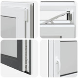 Källarfönster RISOR 90x60 cm tilt&turn DIN höger antracit