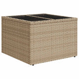 Matgrupp för trädgården med dynor 8 delar beige konstrotting