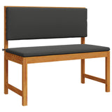 Trädgårdsbänk med kuddar 100x50x91 cm Massivt akaciaträ