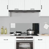 Kök Backsplash Svart 110x40x0,6 cm Härdat Glas