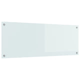 Kök Backsplash Vit 110x40x0,6 cm Härdat Glas
