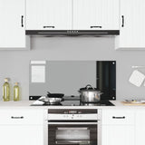 Kök Backsplash Svart 110x50x0,6 cm Härdat Glas